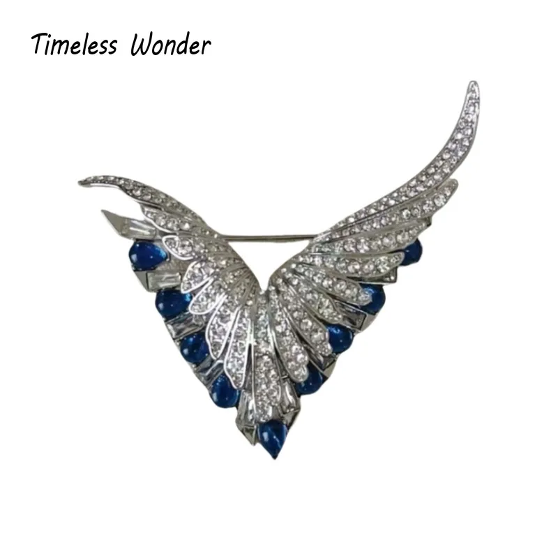 

Вневременная брошь Wonder Fancy Zircon Geo Wings, булавки для женщин, дизайнерские украшения, подиум, топ, роскошный редкий подарок ручной работы, микс 7523