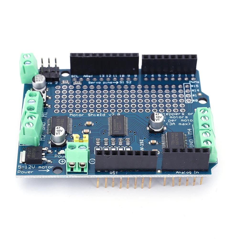 Picture 5: PWM Servo Motor Driver Shield V2 DC Stepper Motor Servo Drive Module IIC I2C for Arduino Robot Mega R3