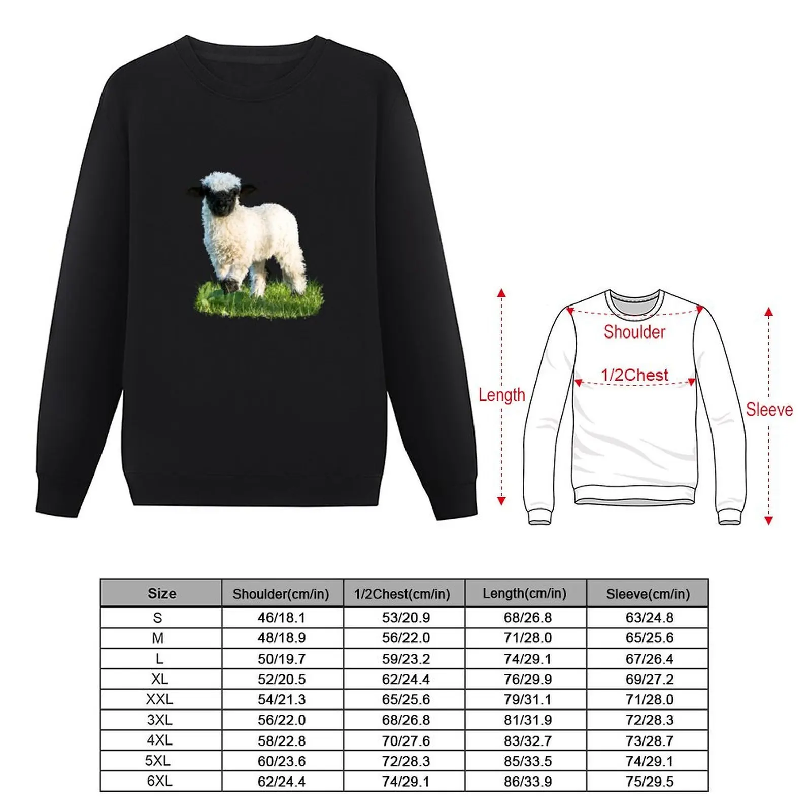 Valais Blacknose Lamb in a Meadow Pullover منتجات الخريف الجديدة ملابس رجالي رياضية بلوزات للرجال