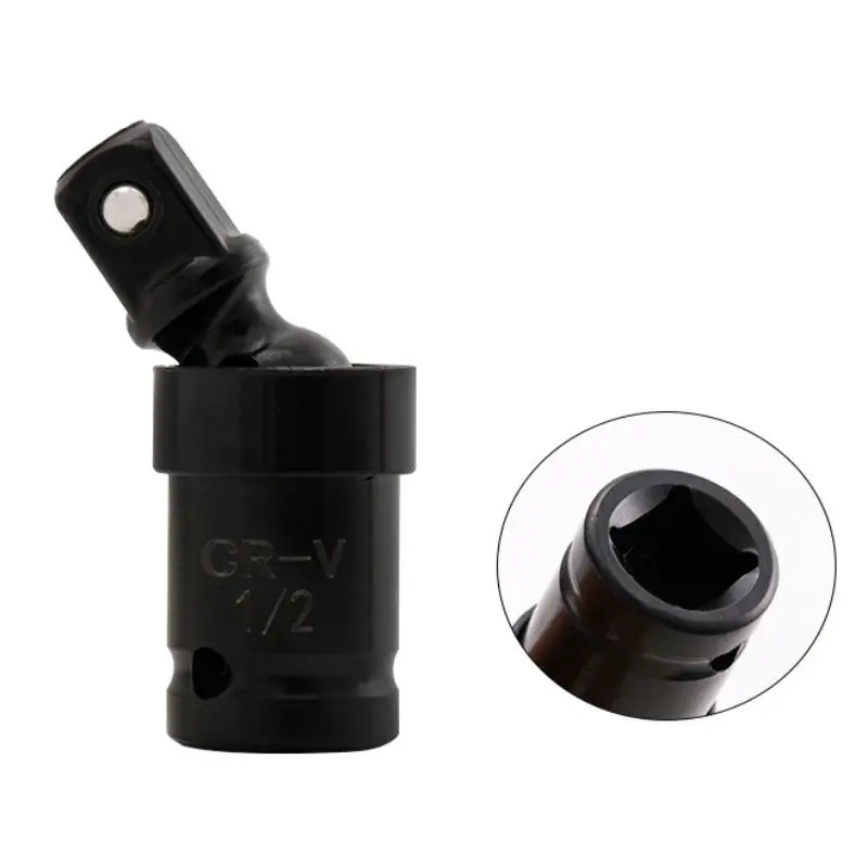 1/2 Inch Drive Universal Joint Socket Adapter 360° Swivel Steel Ball Impact Socket for Electric Wrench Efficiency Enhancement To