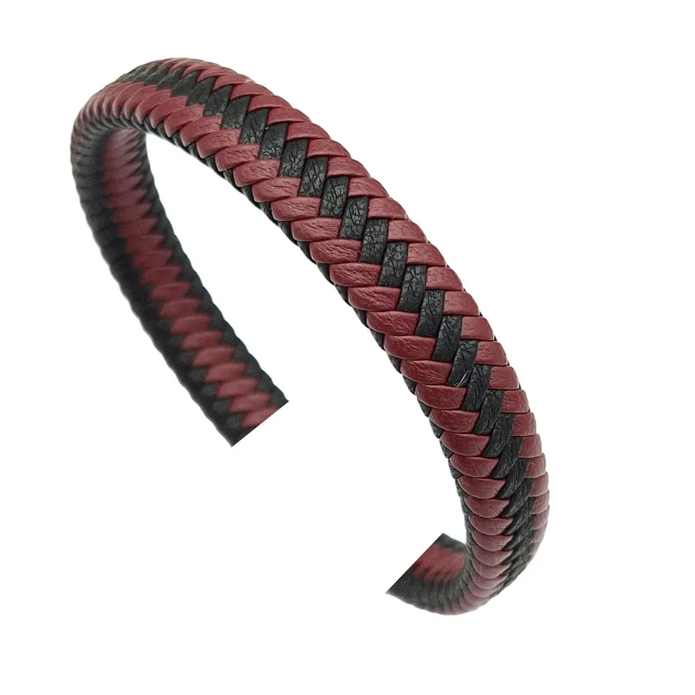 

Aaazee Braided PU Leather Band 11.5mmx5.5mm Bracelet Making Cord Microfiber Durable and Soft