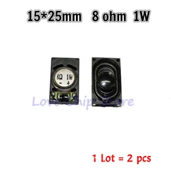 2PCS Square Notebook Speaker Horn 4/8R 1/2W 1525 2515 Loud Speaker 4/8 Ohms 1 Watt 2 Watt 8R 4R 25*15MM 15*25MM Thickness 6MM