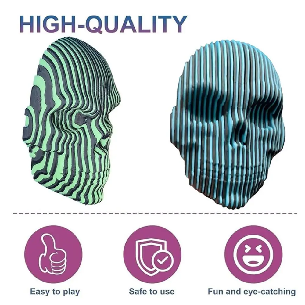 시각 환상 3D 프린팅 해골 장난감 시뮬레이션 모델 야광 해골 장난감 컬렉션 만화 발광 양자 해골