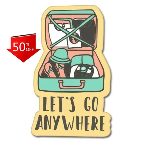 

Let's Go Anywhere Suitcase Retro Truck Window Motor Home Camper Van Decoration Aesthetic Vintage