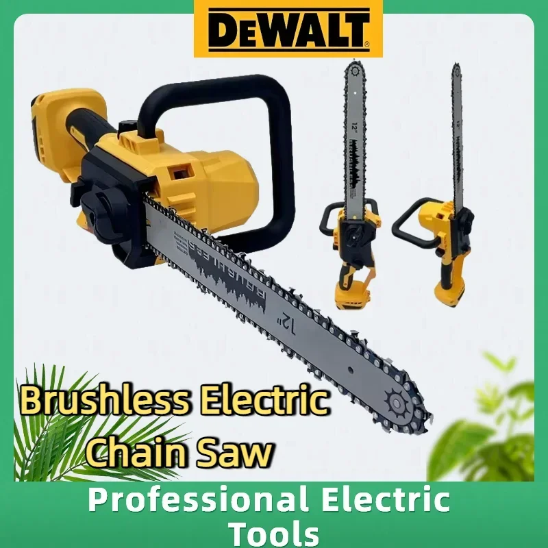 Dewalt Cordless Brushless Chainsaw, Built-in Automatic Oiler Electric Saw for Tree Cutting & Wood Logging For 20V Battery