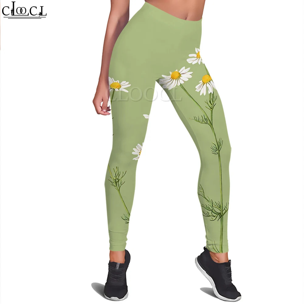 

CLOOCL Women Legging Simple Daisy 3D Printed Trousers Female for Outdoor Workout Fitness Jogging Running Leggings Yoga Pants