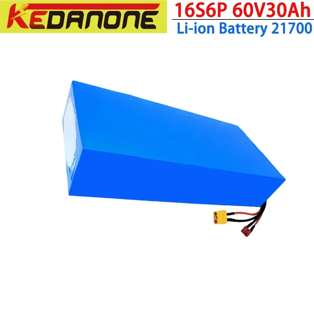 Kedanone 21700 Lithium Battery Pack 16S4P 60V 20Ah 1000W-3000W Electric Bike Motorcycle Scooter Battery +67.2V 3A Charger