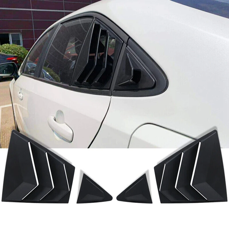 

1 Piece Car Rear Side Vent Quarter Window Louver Shutter Cover Matte Black Car Accessories For Toyota Corolla 2020-2023