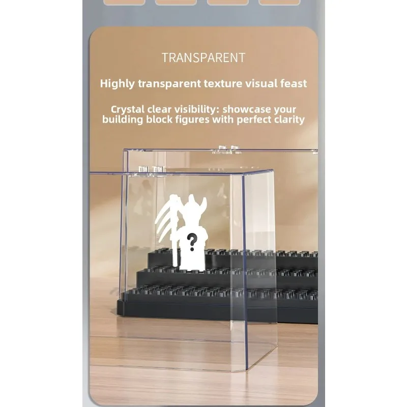 Compatible with Lego Small Particle Building Block Doll Display Box Rack Acrylic Board Ornaments Storage Box Transparent Display