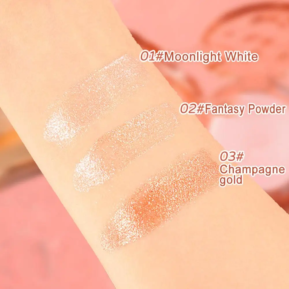 3 Farben Text marker Puder Palette Glitter Diamant Kosmetik Kontur Gesicht Make-up Text marker Schimmer dauerhafte Wasser pr c0k1