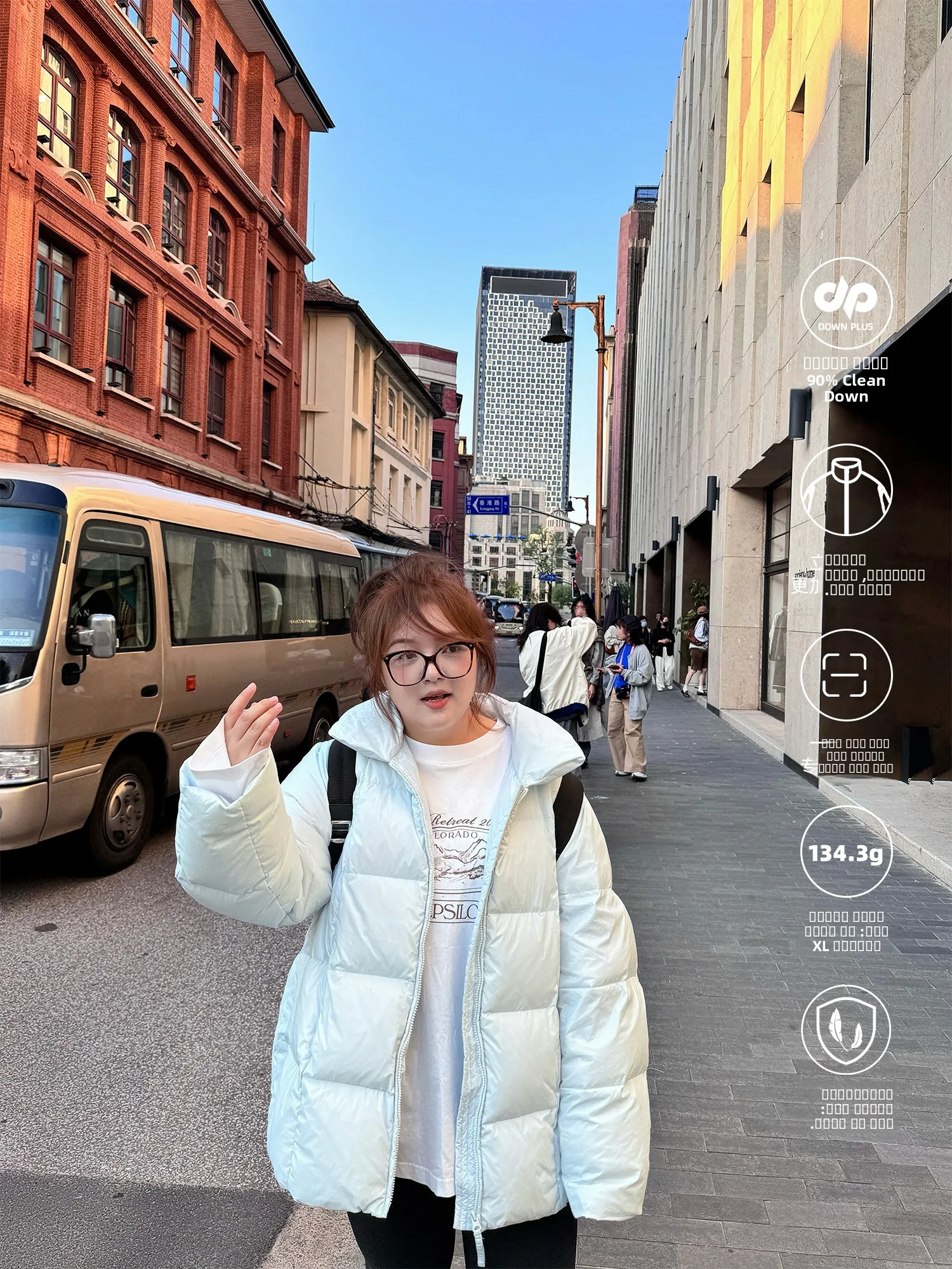 

PONGKIKI Women's down Jaet White Du Feather plus Size Slimming High-End Feel Commute Sle Thiened 90% down Long Sve