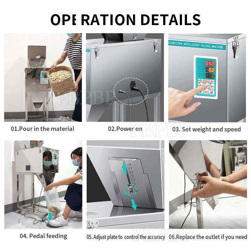 PBOBP Powder Filling Machine Granule Particle Weighing Vertical Packing Machine Automatic Intelligent Filler Racking Machine