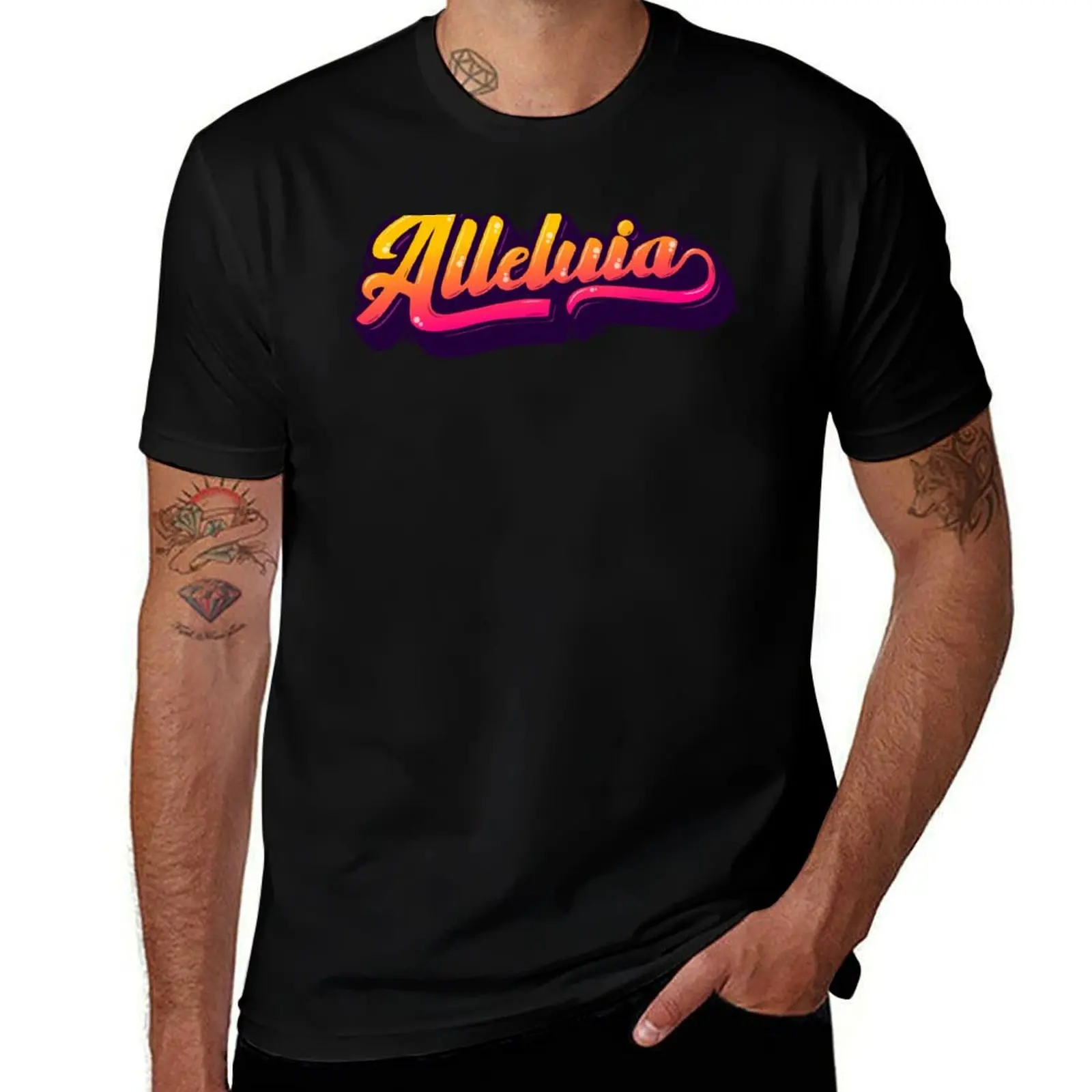 

Easter Alelluia Tee T-Shirt Casual Lightweight Short Sleeve Top