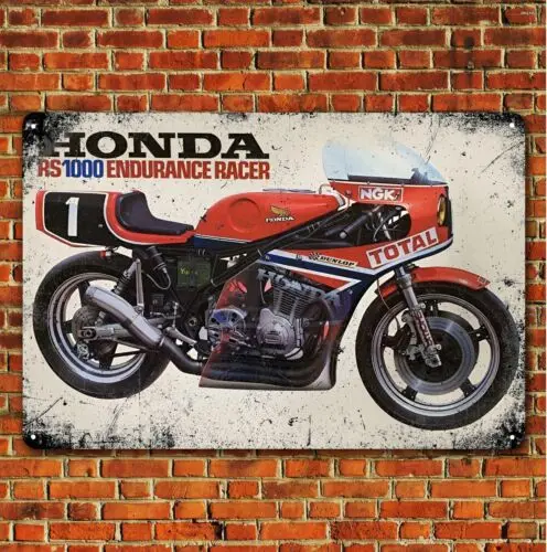 Rs1000 Endurance Racer Vintage Motorcycle Metal Poster Tin Sign 20x30cm-aluminum