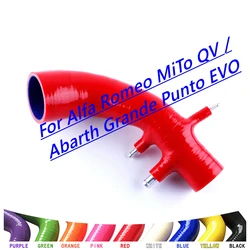 For Alfa Romeo MiTo QV / Abarth Grande Punto EVO Intake Hose AirBox To Turbo Replacement Parts Tube Silicone Pipe 1Pc 11 Colors