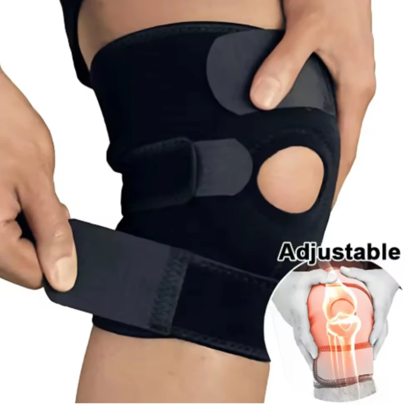정형외과 무릎 패드 무릎 교정기 지지대, 관절 통증 완화 슬개골 보호대, 조정 가능한 스포츠 무릎 패드 가드, 반월상 연골 인대, 1PC