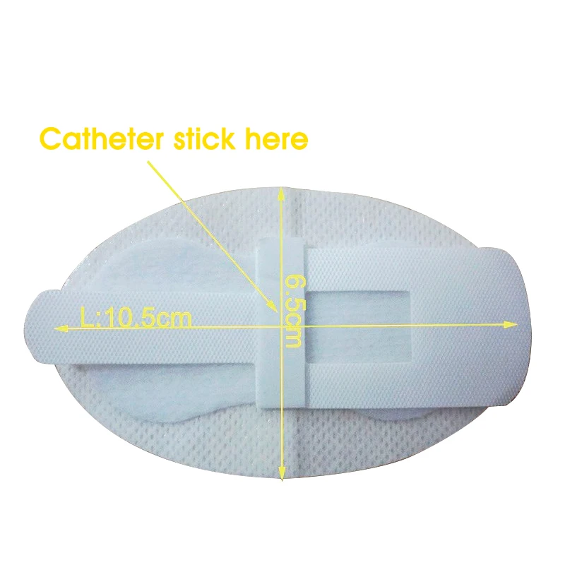 10pcs/lot non-woven adhesive holder foley catheter holder homecare fixed stick catheter care  sterilized fixed tube size11*6cm