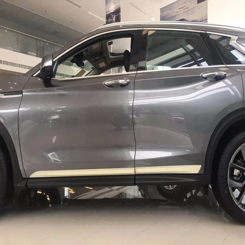 Dla Infiniti QX50 2018 2019 ABS Chrome korpus drzwi z włókna węglowego odlewnictwo korpus drzwi zabezpieczenie przed zarysowaniem listwy boczne