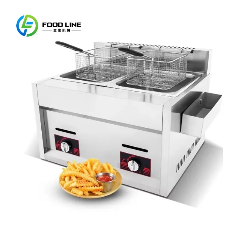 

Customized size Gas fryer potato chip machine gas fryer