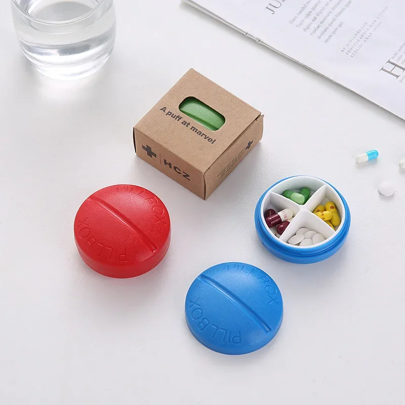 Portable Travel 4/6-Slot Medical Pill Box Holder 1pc Medicine Case Drug Storage New Compartment Travel Pill Box