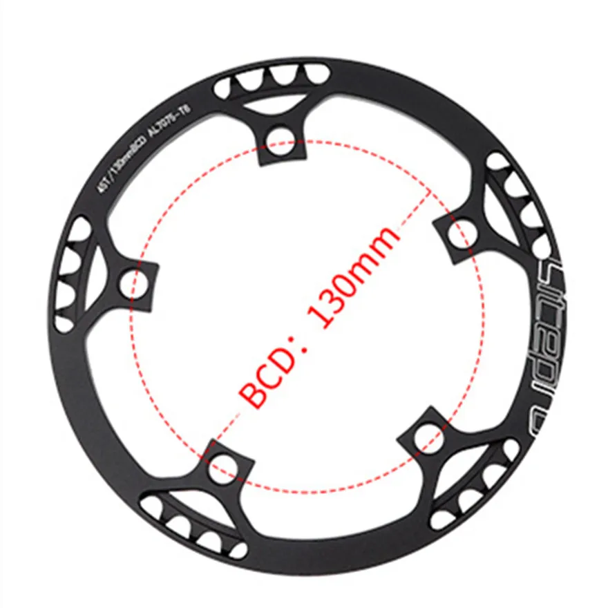Litepro Bicycle Crankset Integrated Single Chainwheel Crank 45T 47T 53T 56T 58T BCD 130mm For Folding Bike Parts