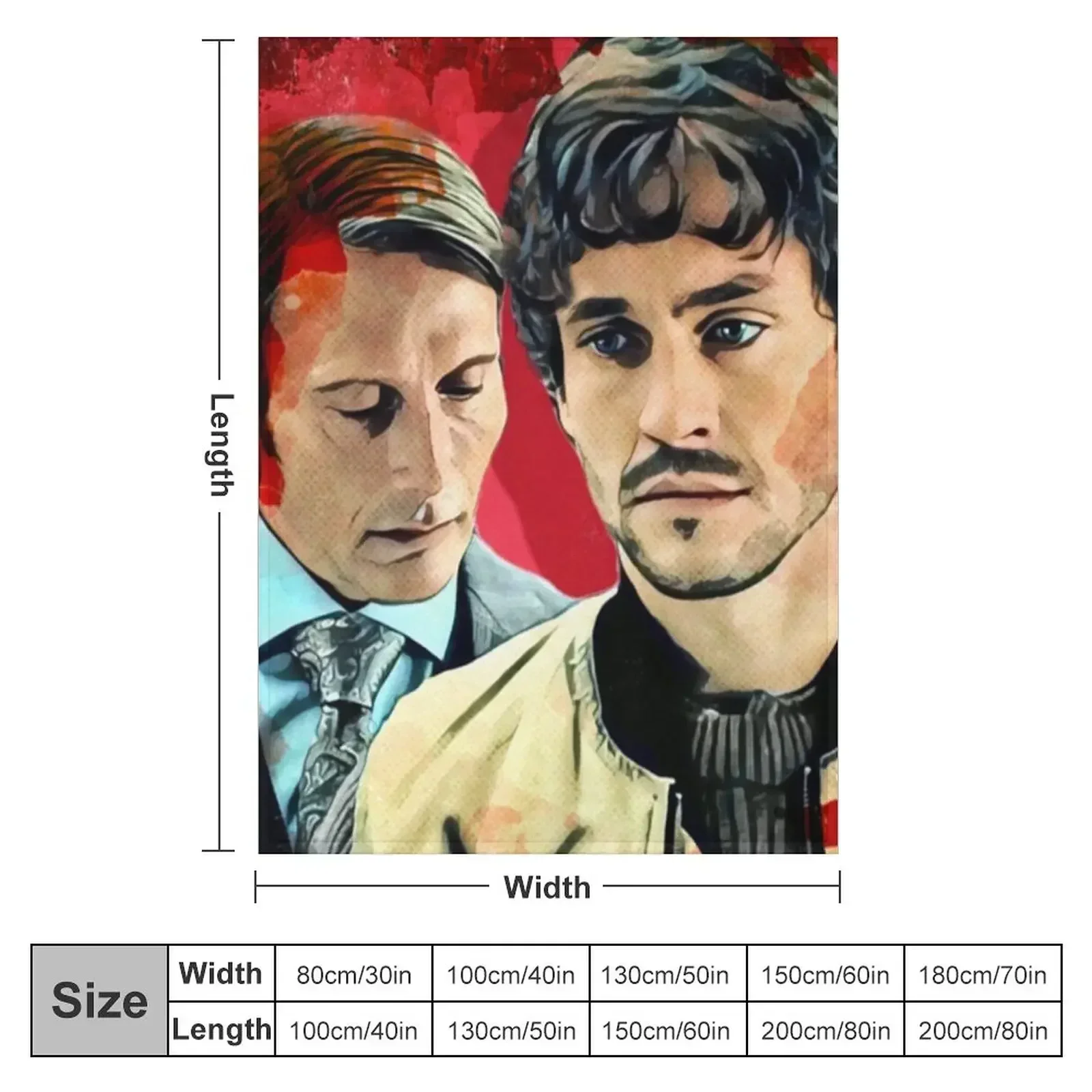 Will and Hannibal, Murder Husbands Throw Blanket blankets and throws Designers Luxury cosplay anime Luxury Throw Blankets