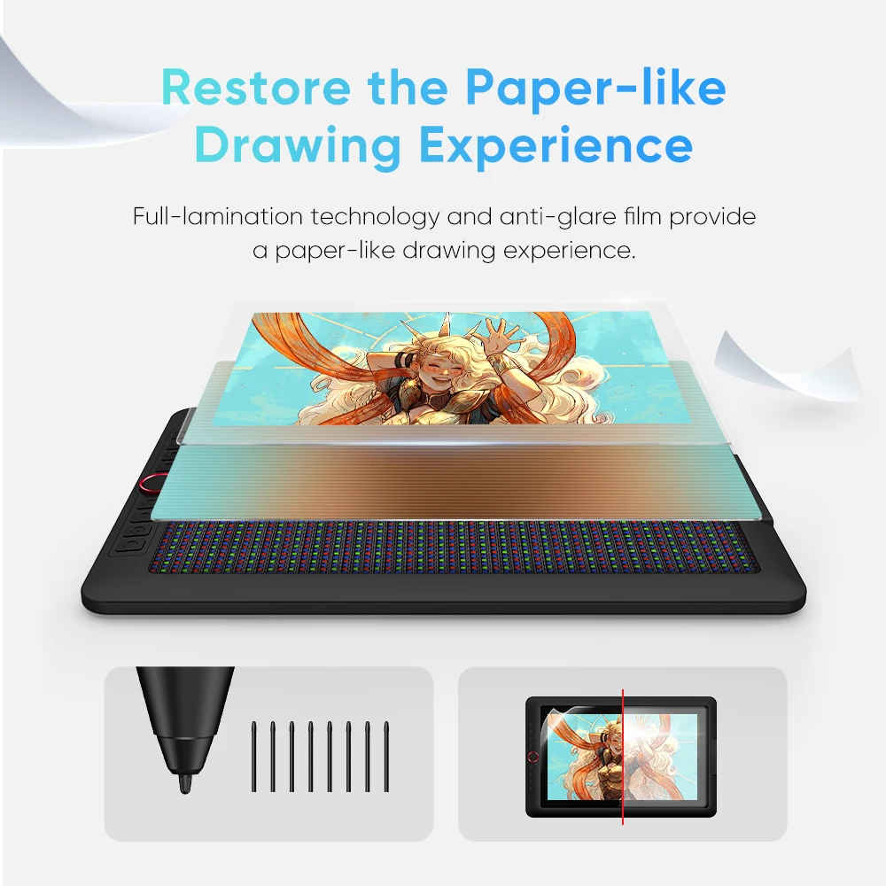 XPPen Artist 13.3 Pro V2 Graphic Drawing Digital Tablet Monitor 13.3 Inches 123%sRGB Pen display Monitor with 1 Roller Wheel