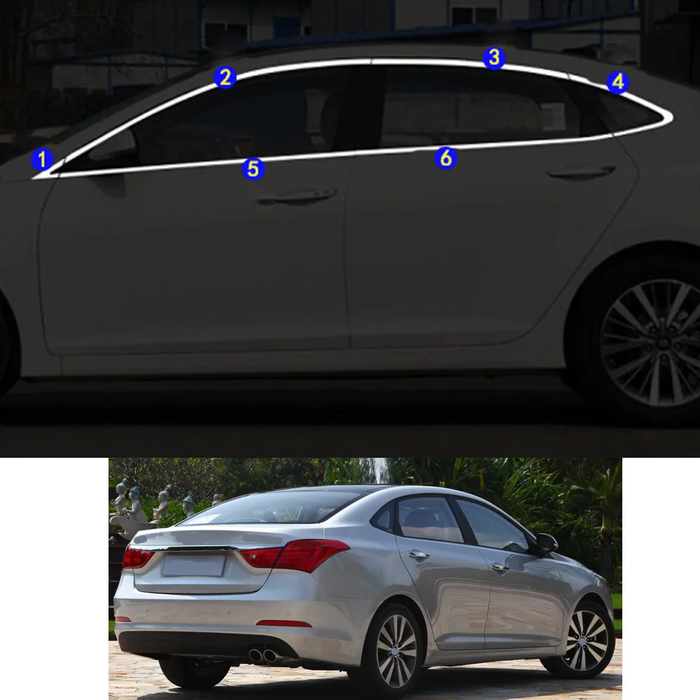 

Для Hyundai MISTRA 2014 2015 2016 2017 2018 2019 Стайлинг автомобиля наклейка декоративная стойка окна средняя полоса отделка рамка капоты детали