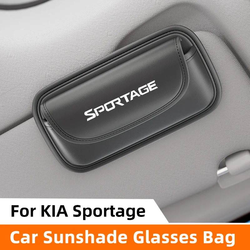 Car Glasses Storage Case For Kia Sportage PHEV AWD GT-Line X-Line HEV Auto Sun Visor Sunglasses Storage Holder Phone Storage Box