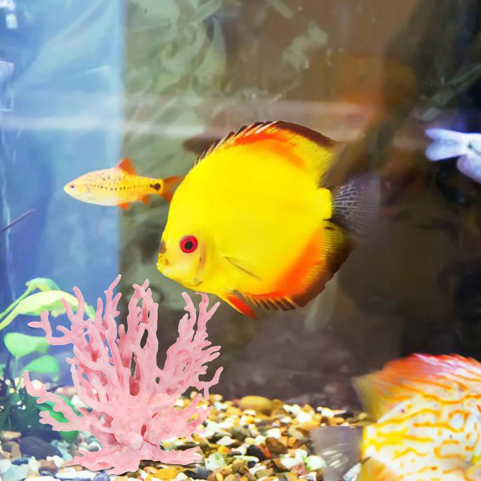 

1pc Beautiful Coral Ornament Simulation Decoration for Aquarium Fish Tank Resin Underwater Landscape