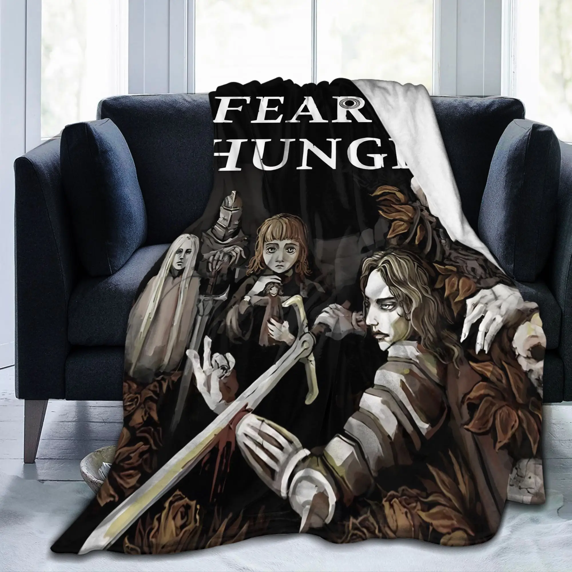 Fear and Hunger Marina Wolf Companion Blankets Game Wool Novelty Soft Throw Blanket for Bed Sofa All Season Travel