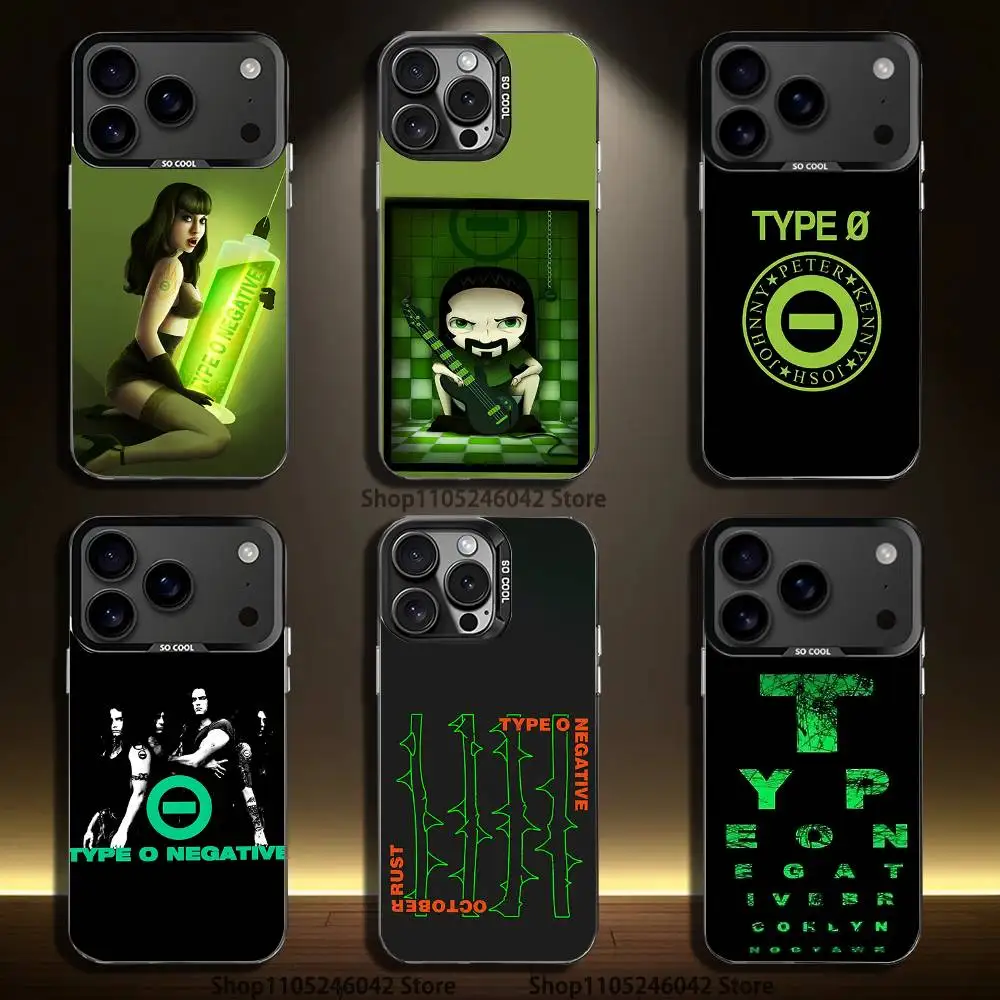 

Type O N-Negative Rock Band Phone Case For iPhone 17,16,15,14,13,12,11,Pro,XS,Max,Plus,Mini,SE4,E Black Matte Shockproof Cover