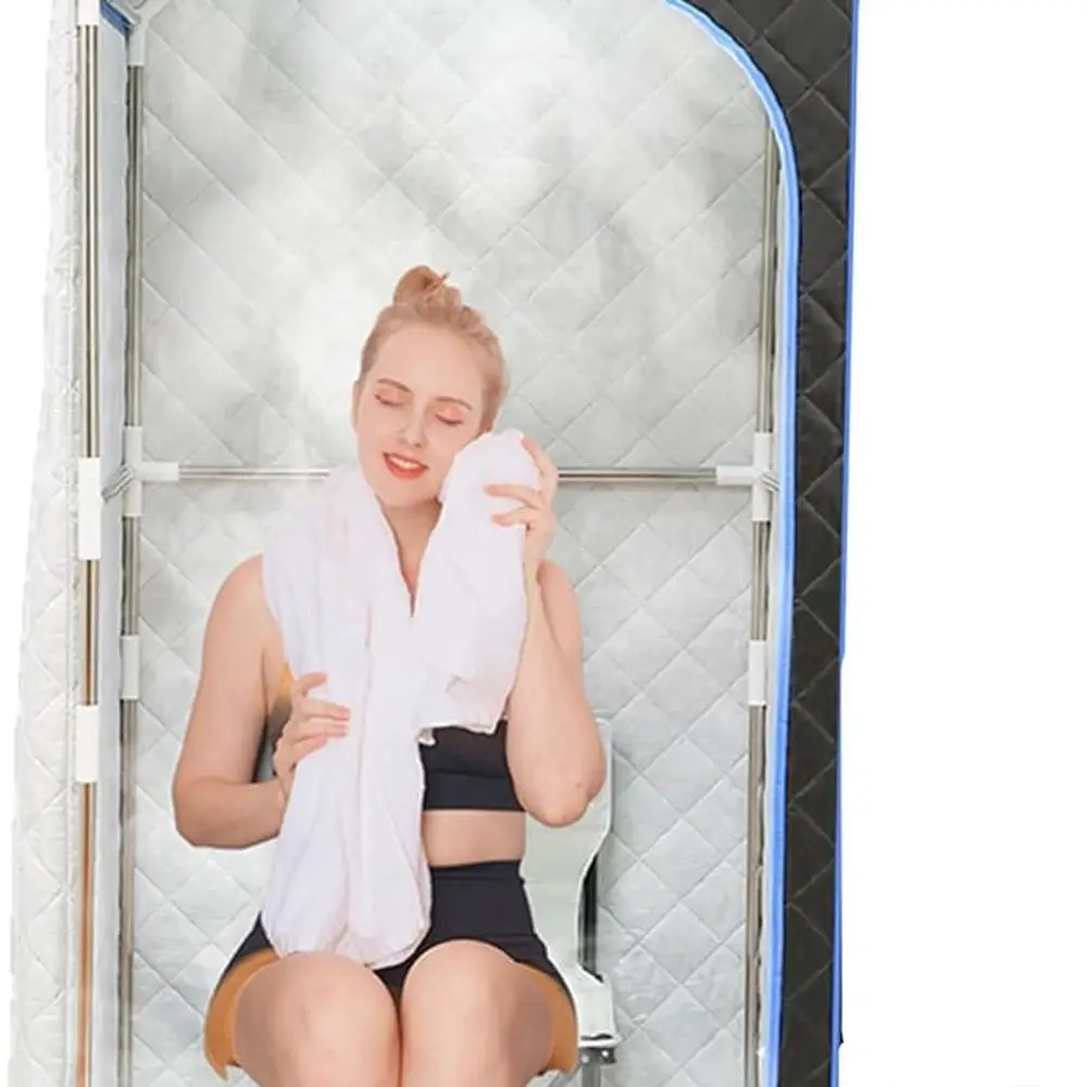 

Персональная паровая палатка для домашнего спа-салона с пароваркой 3 л, 110 В, 90-минутным таймером, 4 уровня температуры, складной стул