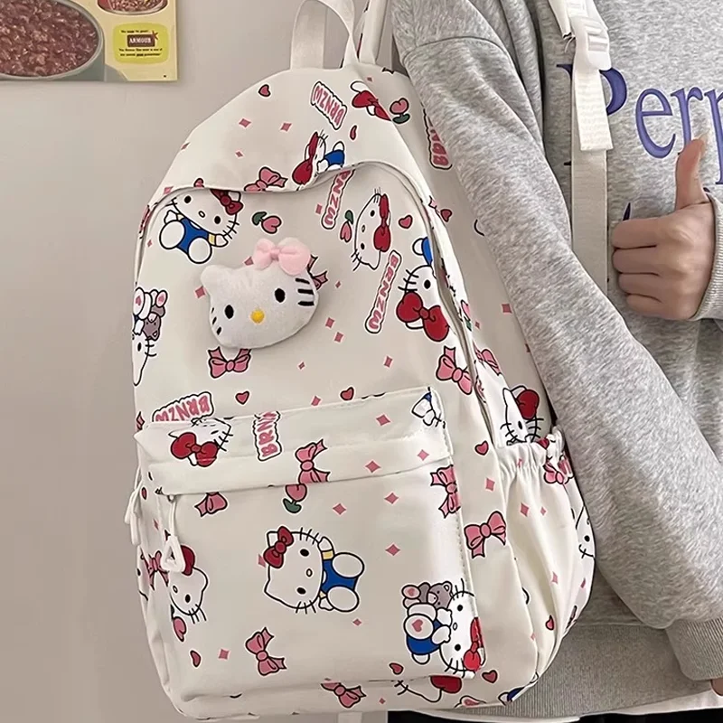 

Рюкзак Kawaii Sanrio Hello Kitty с героями мультфильмов для маленьких мальчиков и девочек, детский милый школьный рюкзак, школьный рюкзак для детского сада, подарок для детей