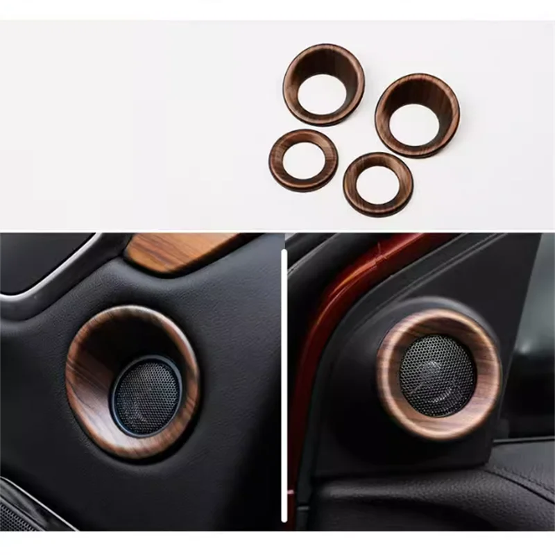

Honda CR-V 2017-2021 Wood Grain Look Refit Kit Speaker Cover Audio Loudspeaker Cover for Vehicle Interior