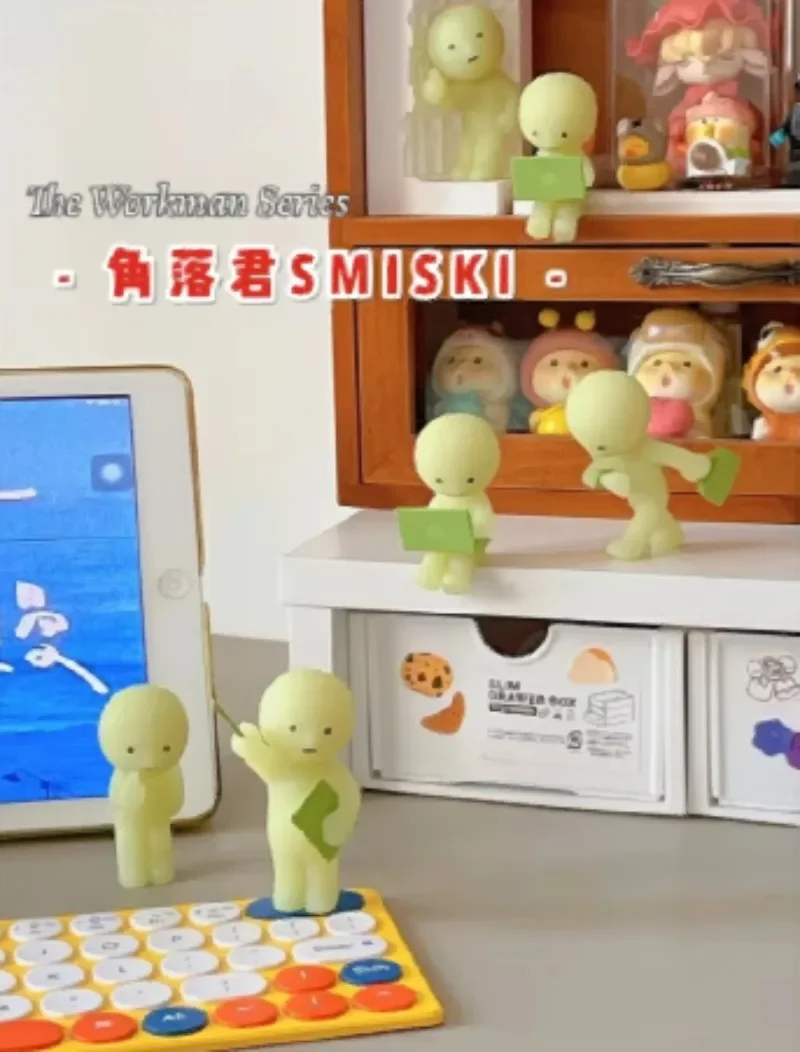 Smiski İşçi Serisi Gece Parlayan Yeşil Bebek Kör Kutu Sevimli Sürpriz Yaratıcı Gece Lambası Peri Bebek Dekorasyon Cadılar Bayramı Hediye