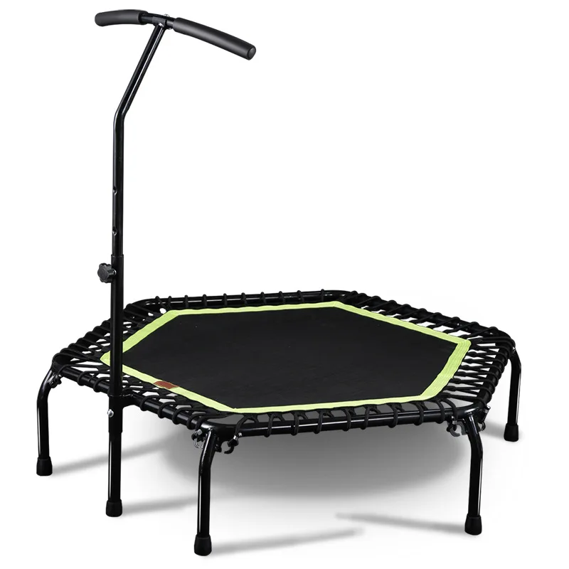 Fitness Indoor Trampoline met verstelbare handgrepen Mute Trampoline Uitsmijter Volwassen Springen Aërobe Trainer