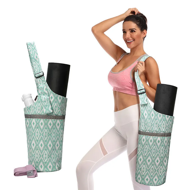 Fashion Ethnic Style Yoga Bag Leisure Sports Bag Yoga Mat Storage Carrier Fitness Supplies