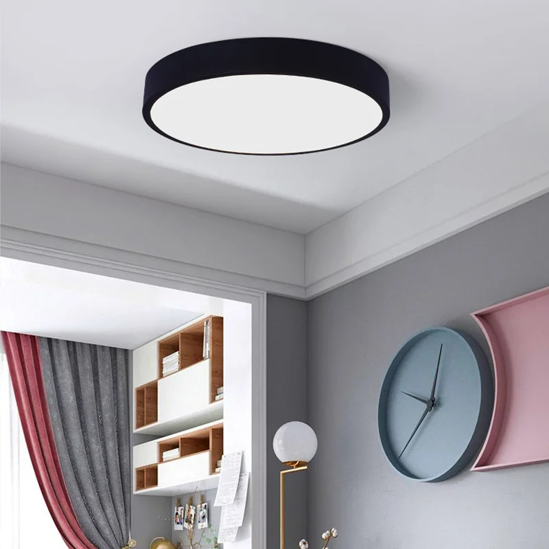 Radar Smart Induction Ceiling Light Simple Round Macaron LED Ceiling Lamp For Living Room Dining Stairs Balcony Porch Decoration