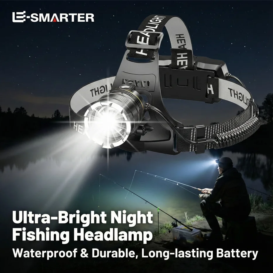 Sensor Headlight High Power LED Headlamp Rechargeable Flashlight Built-in 18650 Battery Fishing Camping Head Lamp