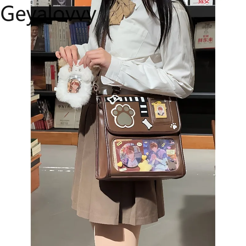 Japanese-inspired Original Design Crossbody Backpack 2026 New Niche Anime Style Sweet & Versatile Casual School Bag for Students