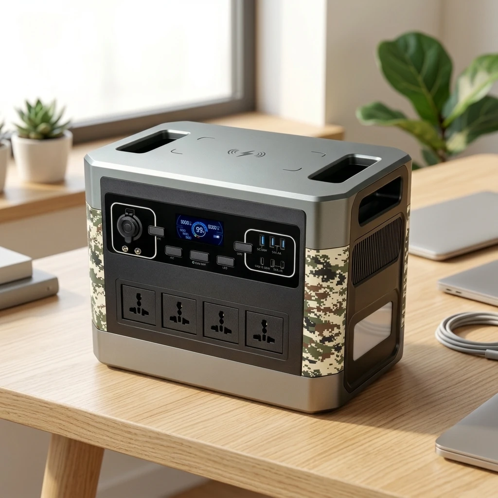 Outdoor Power Station 2000W 2016Wh LiFePO4 Portable Generator Supports 200W/400W Solar Panel Charging