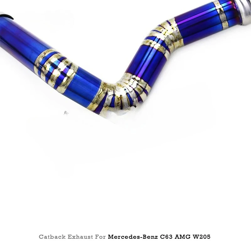 

ForTitanium Exhaust Pipe System For Mercedes-Benz C63/C63S AMG W205 4.0T 2015-2020 No Valve With Exhaust System