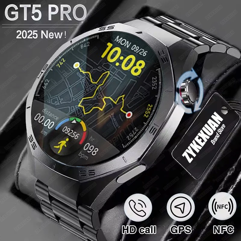 

2025 For Huawei GT5 Pro Smart Watch Men GPS Tracker Heart Rate Bluetooth Call NFC Waterproof Sports Outdoor Fitness Smartwatch