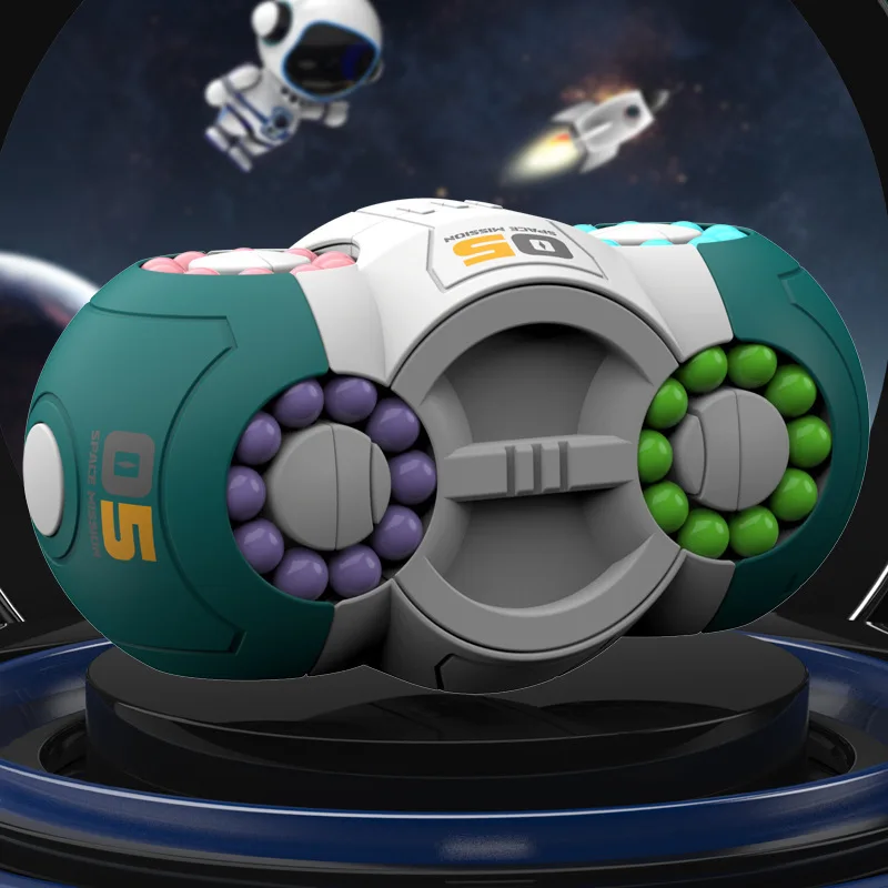Jouet Fidget de haricot magique spatial polyèdre 3D, Rotation douce, flexibilité à 360 degrés, pour soulager le stress et la mise au point, cadeau pour les enfants