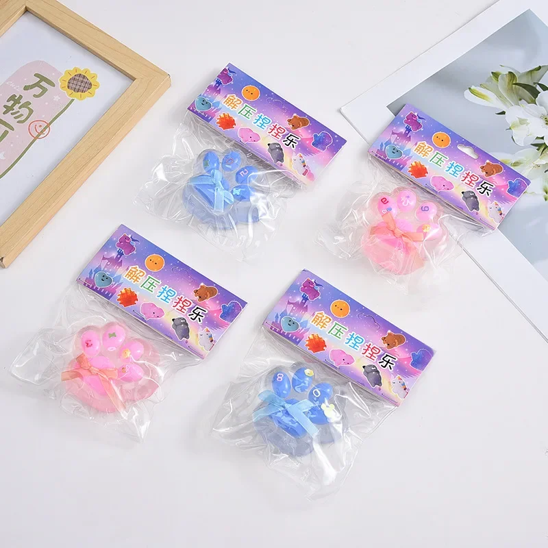 لطيف القط باو لزجة الضغط لعبة الإجهاد الإغاثة معسر القط مخلب اسفنجي تململ لعبة تقليل الإجهاد ضغط لعبة هدية لفتاة