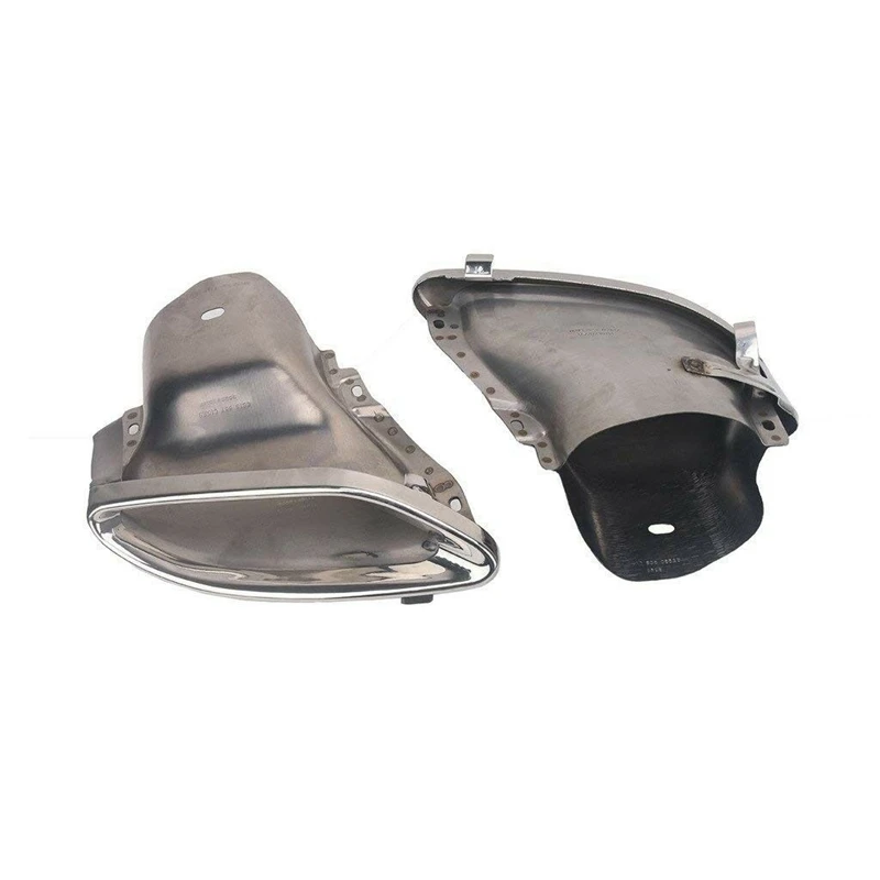 1 Pair Car Exhaust Tip Decoration Outdoor For Mercedes Benz W212 AMG A2124902727 A2124902827