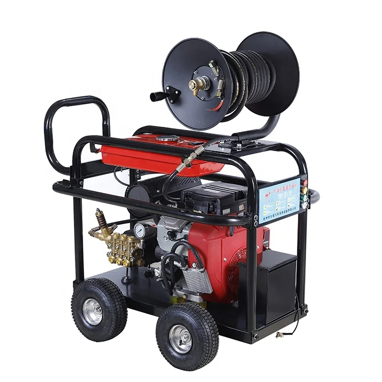 

2020 New 24HP 150Bar pipe cleaner drain cleaner machine petrol high pressure washer high pressure drain cleaner machine