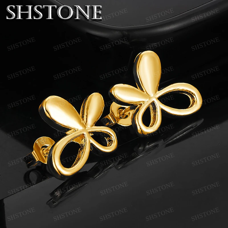 18K Gold Women Wedding Party Present Popular Top Quality Small Butterfly Earring Jewelry Free Shipping Factory Price