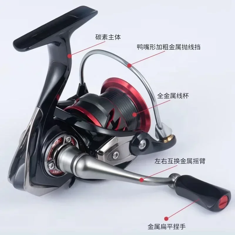 Carbon fiber belt double cup rotating fishing reel